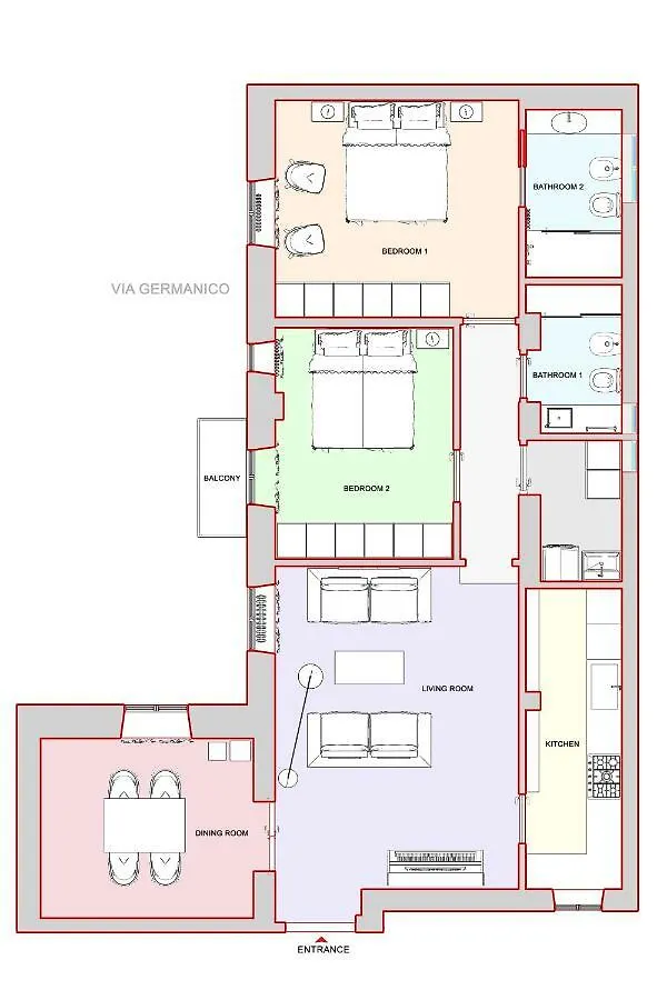 Modern Apartment Quirina 300 Mt From Vatican  Rzym